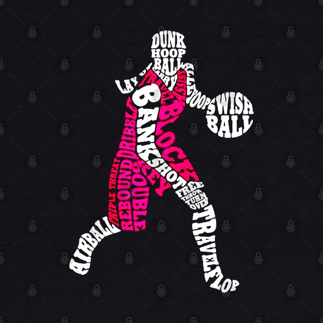 Girls Basketball Player Typography by fadetsunset